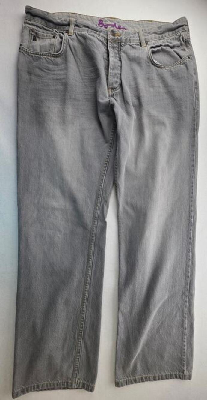 Boden Gray Button Fly Jean Cotton Size 40 Long
